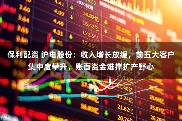 保利配资 沪电股份:收入增长放缓,前五大客户集中度攀升,账面资金难撑扩产野心