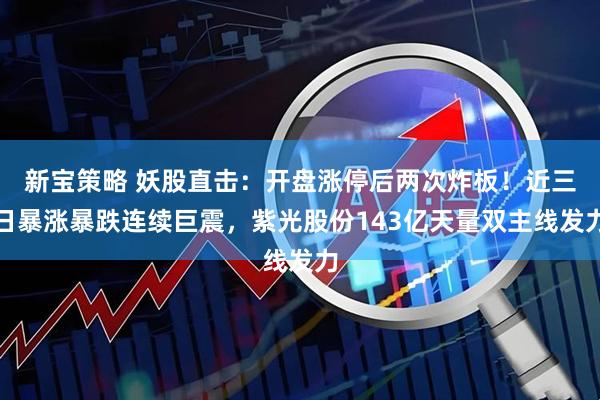 新宝策略 妖股直击:开盘涨停后两次炸板!近三日暴涨暴跌连续巨震,紫光股份143亿天量双主线发力